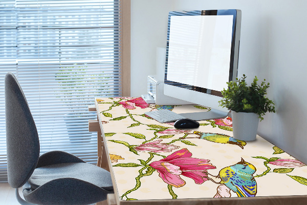 Tappetino da scrivania Fiori E Uccelli
