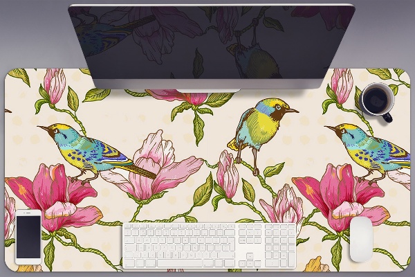 Tappetino da scrivania Fiori E Uccelli