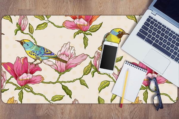 Tappetino da scrivania Fiori E Uccelli