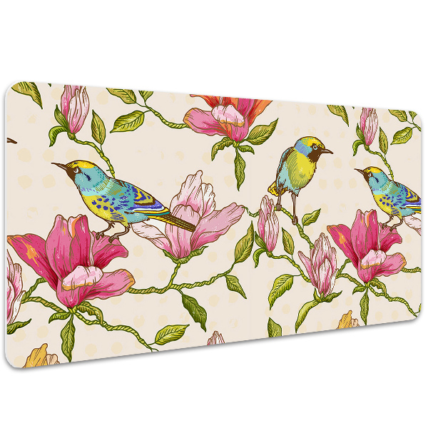 Tappetino da scrivania Fiori E Uccelli
