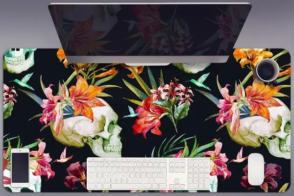 Sottomano da scrivania Teschi E Fiori