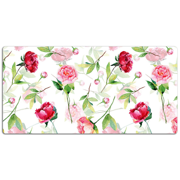 Tappetino da scrivania Fiori Rossi