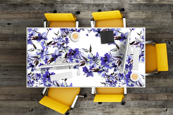 Sottomano da scrivania Fiori Blu