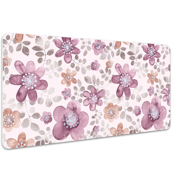 Sottomano da scrivania Fiori Rosa