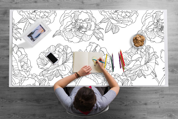 Sottomano da scrivania Rose Disegnate