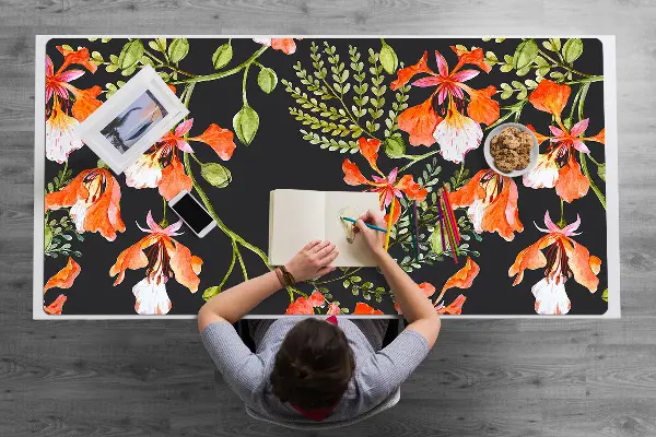 Tappetino da scrivania Fiori Rossi