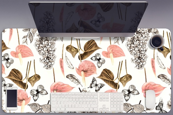 Tappetino da scrivania Fiori E Farfalle