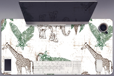 Tappetino da scrivania Giraffe Ed Elefanti