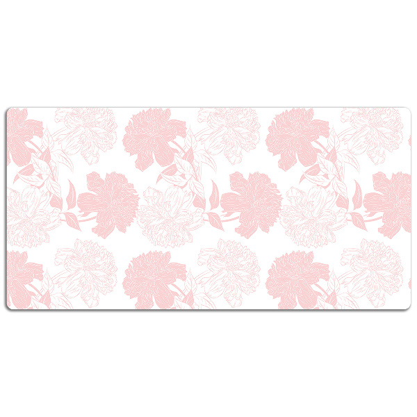 Sottomano da scrivania Fiori Rosa