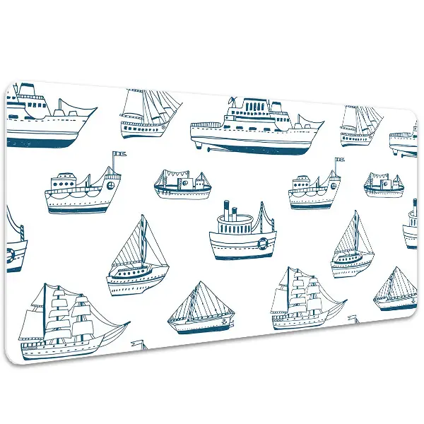 Sottomano da scrivania Navi Blu