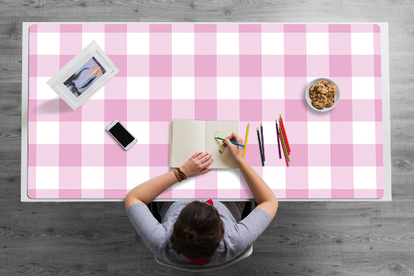 Sottomano da scrivania Griglia Rosa