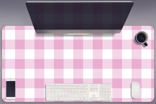 Sottomano da scrivania Griglia Rosa