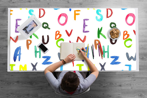 Tappetino da scrivania Lettere Colorate