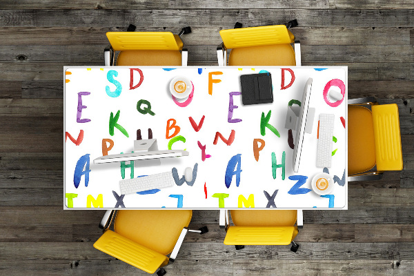 Tappetino da scrivania Lettere Colorate