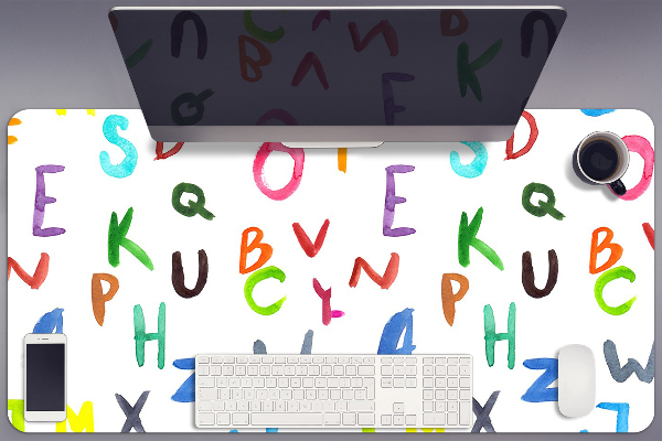 Tappetino da scrivania Lettere Colorate