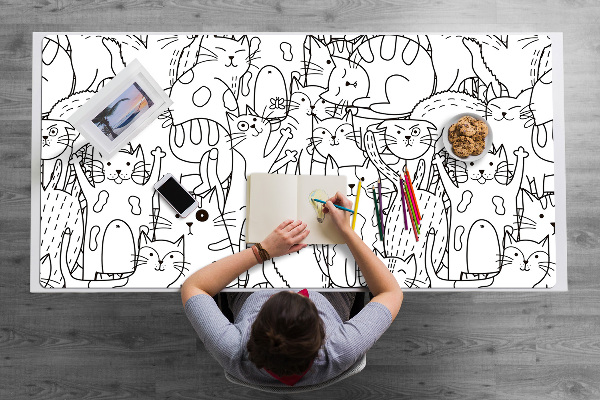 Sottomano da scrivania Gatti In Stile Doodle