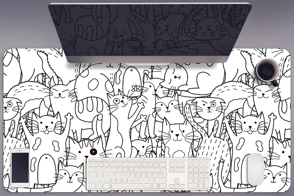 Sottomano da scrivania Gatti In Stile Doodle