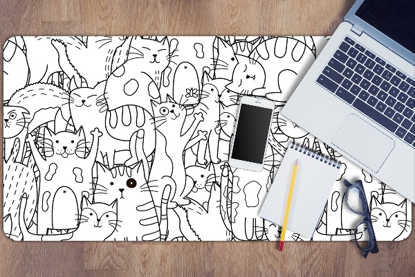 Sottomano da scrivania Gatti In Stile Doodle