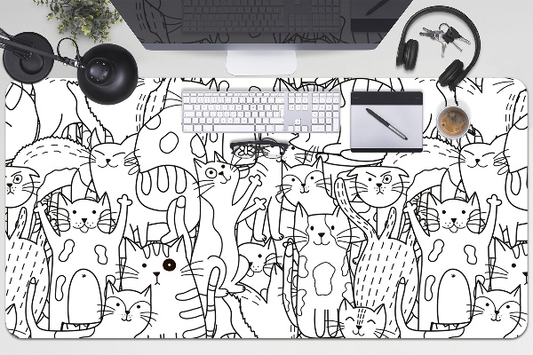 Sottomano da scrivania Gatti In Stile Doodle