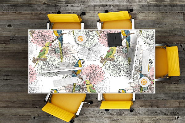 Tappetino da scrivania Pappagallo E Fiori