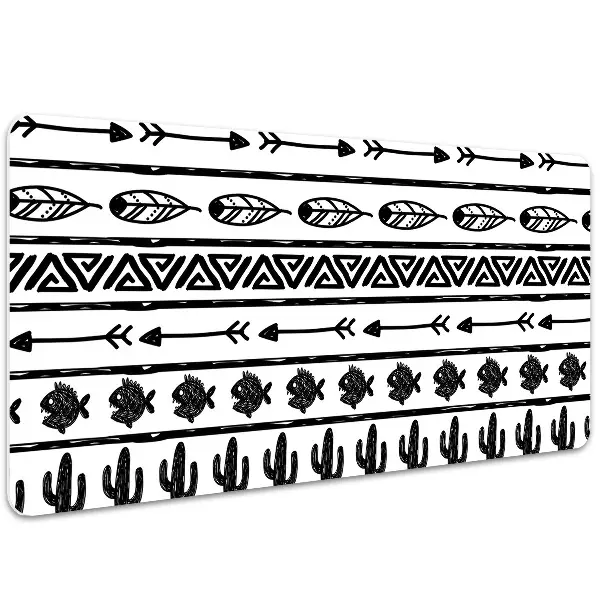 Sottomano da scrivania Boho In Bianco E Nero