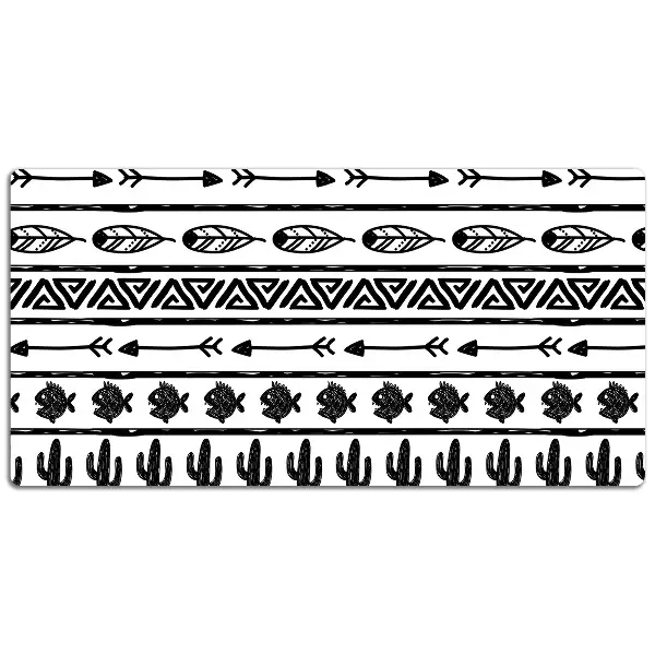 Sottomano da scrivania Boho In Bianco E Nero
