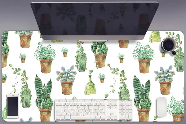 Sottomano da scrivania Cactus Dipinti