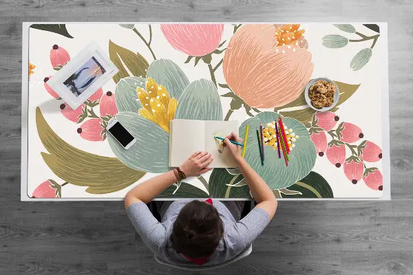 Tappetino da scrivania Fiori Dipinti