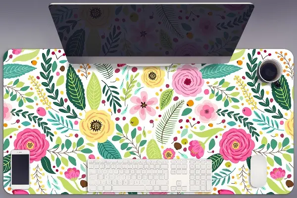 Sottomano da scrivania Fiori Colorati