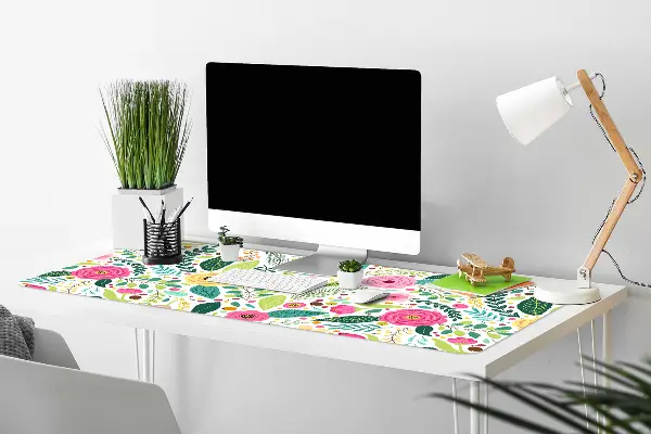 Sottomano da scrivania Fiori Colorati