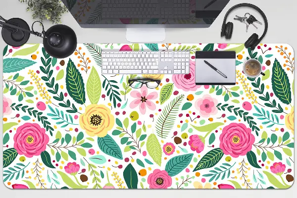 Sottomano da scrivania Fiori Colorati