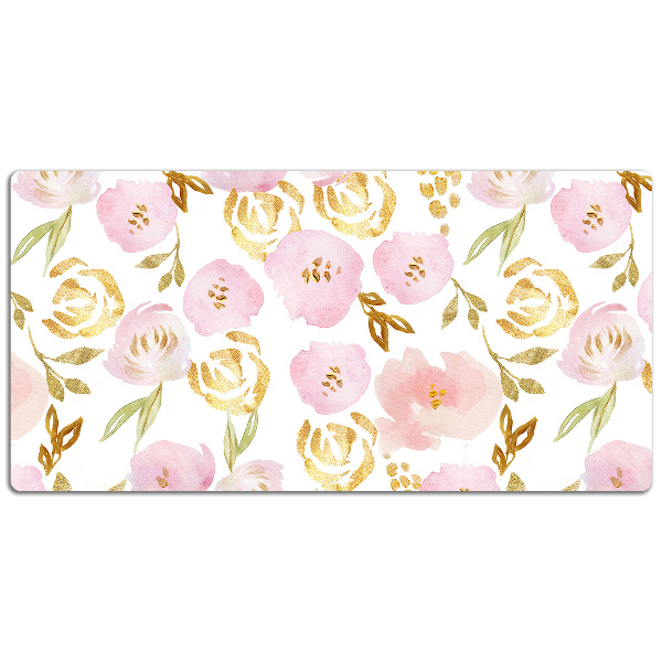 Sottomano da scrivania Fiori Rosa