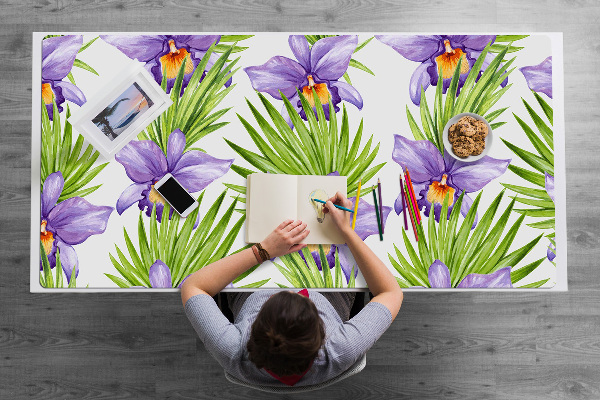 Sottomano da scrivania Fiori Viola