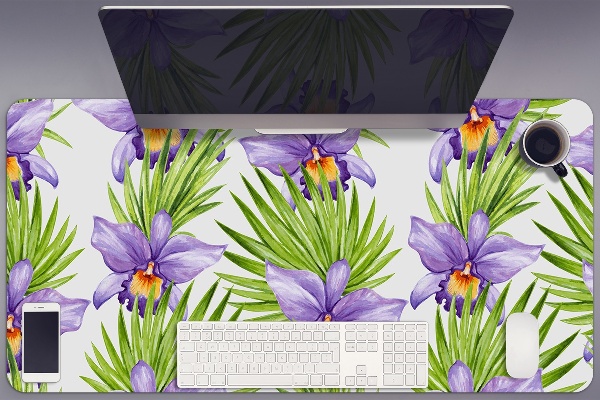 Sottomano da scrivania Fiori Viola