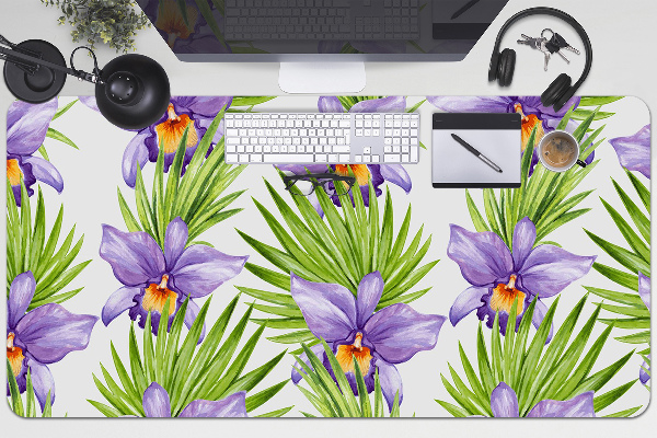 Sottomano da scrivania Fiori Viola