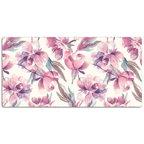 Sottomano da scrivania Fiori Rosa