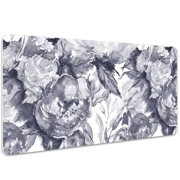 Tappetino da scrivania Fiori Grigi