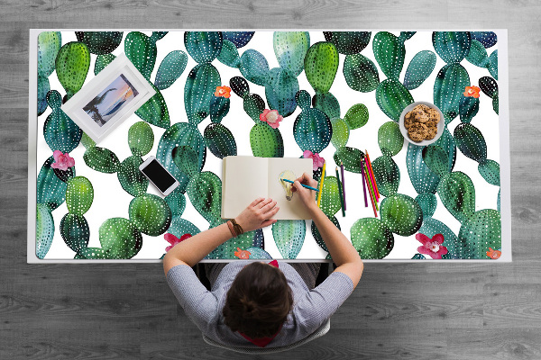 Sottomano da scrivania Cactus Con Fiori