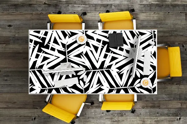 Sottomano da scrivania Pattern In Bianco E Nero