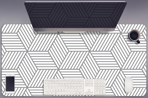 Tappetino da scrivania Cubi 3D Grigi