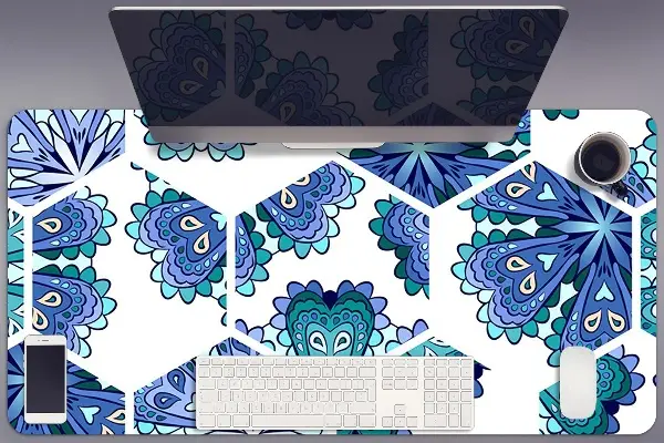 Sottomano da scrivania Fiori Esagonali