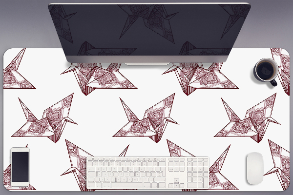 Sottomano da scrivania Uccelli Origami