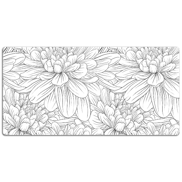 Sottomano da scrivania Fiori Abbozzati