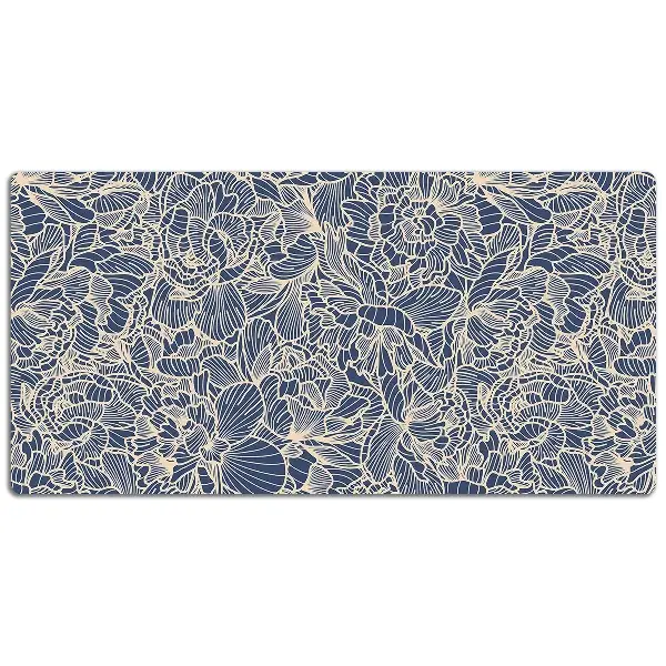 Tappetino da scrivania Fiore Blu