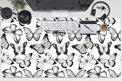 Sottomano da scrivania Farfalla In Bianco E Nero