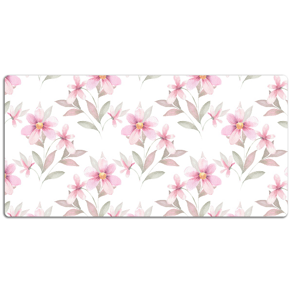Sottomano da scrivania Fiori Rosa