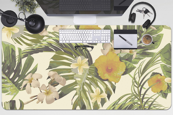 Tappetino da scrivania Foglie E Fiori Tropicali