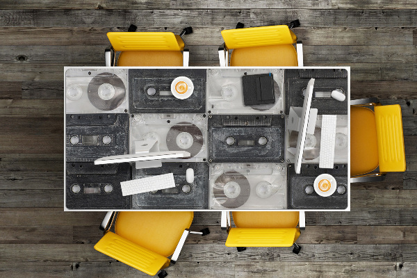 Tappetino da scrivania Vecchie Cassette