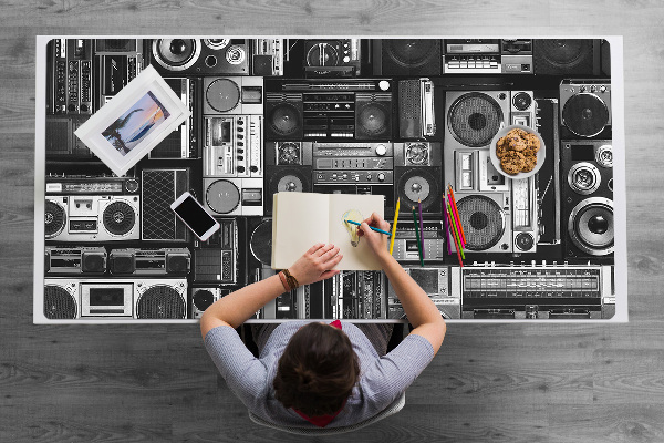 Sottomano da scrivania Boombox Della Vecchia Scuola