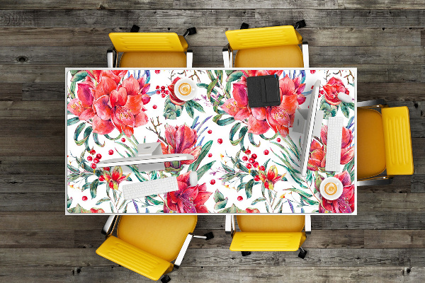 Tappetino da scrivania Fiori Rossi